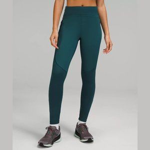 NEW Lululemon Size 4 Tech Fleece High-Rise Running Tight 28" - Green Jasper